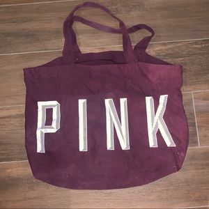 XL PINK Maroon Tote Bag
